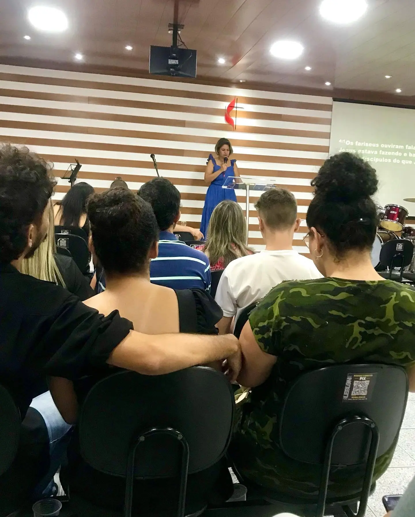 Comunidade reunida em um encontro da Igreja Metodista do Leblon